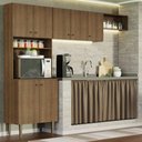 Ver imagem 1 de Armário de Cozinha Compacta Quiosque 235cm Rustic Gourmet Madesa 01