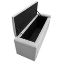 Ver imagem 4 de Calçadeira Baú Solteiro 90 Cm Para Cama Box Suede Branco