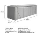 Ver imagem 5 de Calçadeira Baú Solteiro 90 Cm Para Cama Box Suede Branco