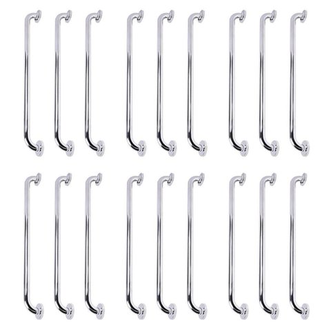 Alça de Apoio Inox Barra 70cm Kit 18 Unidades Idoso Banheiro Segurança Anti Queda Suporte