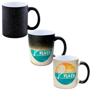 Caneca Mágica Glitter Muda de Cor Y2 Beach Tennis Raquete Branco Vem Pro Play