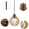 Luminaria Pendente Tripla Bali E27 Madeira Mdf Cr Desmontada:rústico - 6