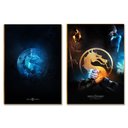 Ver imagem 1 de Kit 2 Placas Mdf Combate Mortal Lendas Parede Moderna A4