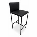 Ver mais imagens de Banqueta Alta Bistrô Industrial Kiel Estofada Cor Preto - Kmj