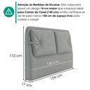 Ver imagem 3 de Cabeceira Casal 140 cm Malu com Frame Linho Sl 66 Peer