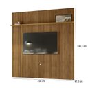 Ver imagem 4 de Estante Home Theater com Bancada Suspensa Luna com Aparador para Sala Buffet Mônaco Cumaru Opala -
