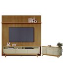 Ver imagem 1 de Estante Home Theater com Bancada Suspensa Luna com Aparador para Sala Buffet Mônaco Cumaru Opala -