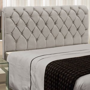 Cabeceira Estofada Fernanda 1,40 Casal Veludo - Star Confort