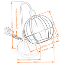 Ver imagem 2 de Abajur de Quarto Luminária Industrial Aramado Spider Preta