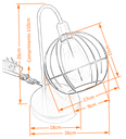 Ver imagem 2 de Abajur de Quarto Luminária Industrial Aramado Spider Preta