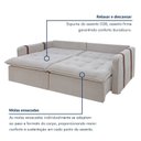 Ver mais imagens de Sofá Cama Retrátil e Reclinável 3 Lugares Bouclé Gelo Michigan 220cm Yescasa