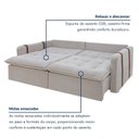Ver mais imagens de Sofá Cama Retrátil e Reclinável 2 Lugares Pés Madeira Maciça 220cm Michigan Yescasa