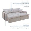 Ver imagem 7 de Sofá Cama Retrátil e Reclinável 2 Lugares Pés Madeira Maciça 220cm Michigan Yescasa