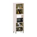 Ver imagem 2 de Torre Art 70 Cm 4 Portas 1 Nicho Microondas Luciane Moveis