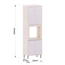 Ver imagem 3 de Torre Art 70 Cm 4 Portas 1 Nicho Microondas Luciane Moveis
