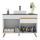 Ver imagem 4 de Gabinete Banheiro 2 Portas e 1 Gav Retrô 120cm Multimóveis MP5025 Branco