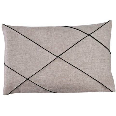 Capa Almofada Baguete Retangular Linho Drapeada Verde 30x50cm