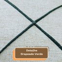 Ver imagem 2 de Capa Almofada Baguete Retangular Linho Drapeada Verde 30x50cm