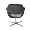 Ver imagem 2 de Poltrona Zara Giratória Decorativa Base Metal Veludo com Espuma D28 Cinza Bella Decor