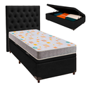 Ver imagem 1 de Kit Cama Box Bau + Cabeceira + Colchão Solteiro D20 - D20 - Inducol