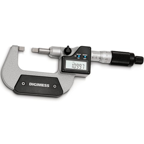 Micrômetro Externo Digital Tipo Lamina 0,4x3,5mm - Cap. 50-75mm - Ref. 112.223b-new - Digimess