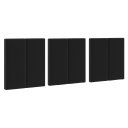 Ver imagem 4 de Cabeceira Cama Casal King Modulo 1,95 Itália Estofada Suspensa - Preto Suede