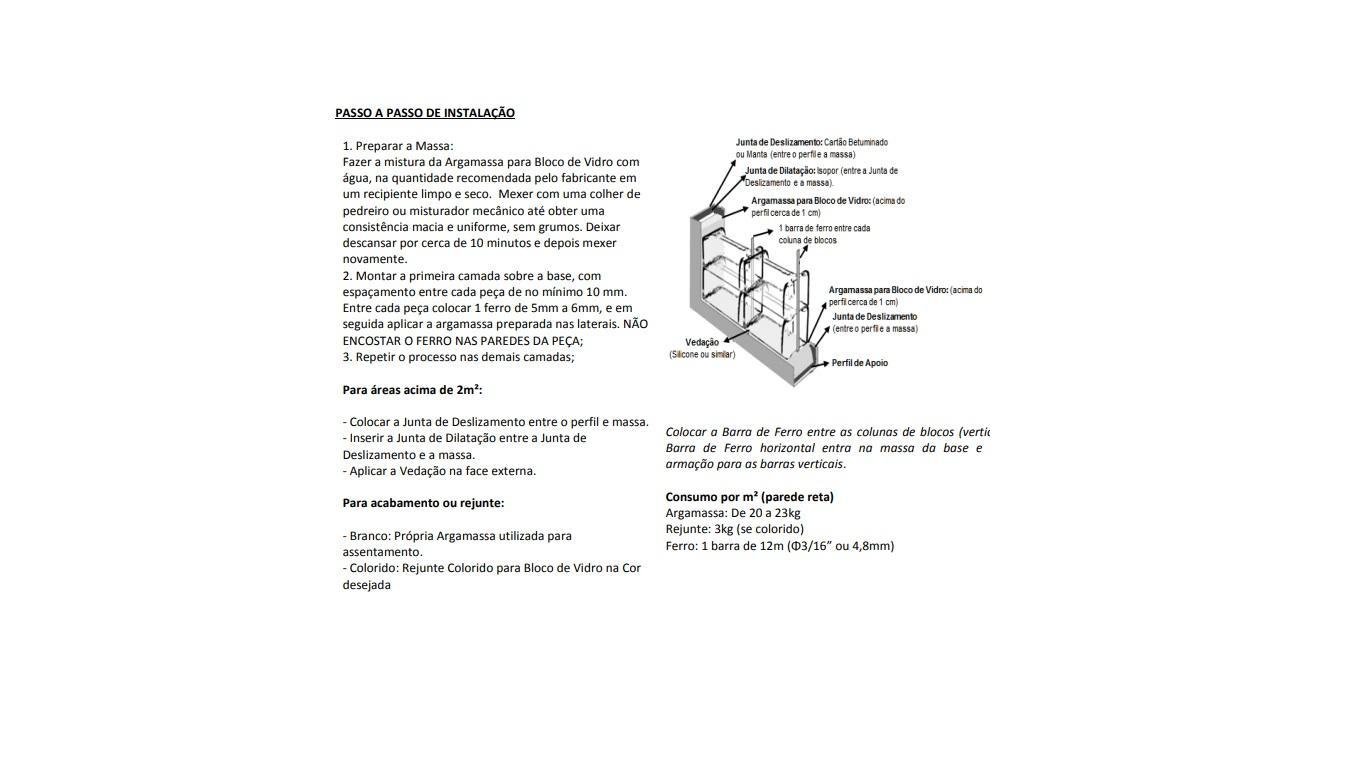 Elemento Capela Bloco Tijolo de Vidro Transparente - 5