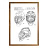 Quadros decorativos Patente Capacete de Hóquei - 1