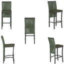 Ver imagem 5 de 6 Banqueta em Alumínio Roma Preta Corda Náutica Tecido 13 Verde