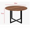 Mesa Reunião Redonda Savoia 1,20x1,20 Pé Quadro Nogal/preto - 2
