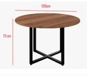 Ver imagem 2 de Mesa Reunião Redonda Savoia 1,20x1,20 Pé Quadro Nogal/preto