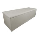 Ver imagem 2 de Calçadeira Recamier Baú Casal King 190cm Juliana Suede Bege