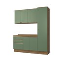 Ver imagem 2 de Armário de Cozinha Compacta 100% Mdf 190cm Nogueira/verde Celeste Kappesberg