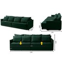Ver imagem 2 de Sofá Retrátil e Reclinável 2,10m Mariah Veludo Verde Madelina Decor