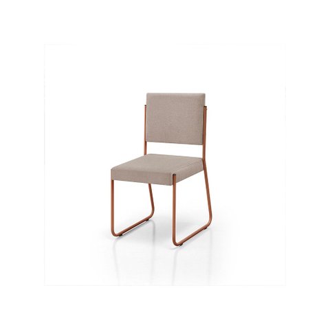 Kit 4 Cadeiras Saki para Cozinha Revestida em Linho Klm Store