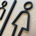 Ver imagem 3 de Placa Indicativa Sinalização Banheiro Sanitário H,m/unissex