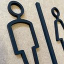 Ver imagem 2 de Placa Indicativa Sinalização Banheiro Sanitário H,m/unissex