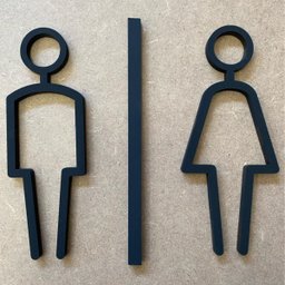 Placa Indicativa Sinalização Banheiro Sanitário H,m/unissex - 1