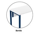 Ver mais imagens de Mesa Escritório 1500x700x750mm M150-70pe40tub Branco-azul Delrei