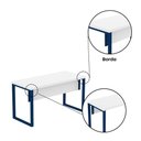 Ver imagem 7 de Mesa Escritório 1500x700x750mm M150-70pe40tub Branco-azul Delrei