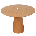Ver imagem 2 de Mesa Cone Redonda 160cm Base Madeira Natural Tampo Amadeirado