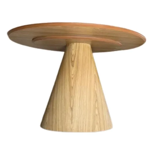 Mesa Cone Redonda 160cm BASE Madeira Natural tampo AMADEIRADO - 6