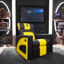 Ver imagem 2 de Poltrona Gamer Sparta Reclinável com Carregador Usb Preto/amarelo Sofa Store