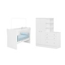 Ver imagem 1 de Quarto Infantil Guarda Roupa com Comoda e Berço - Fdecor