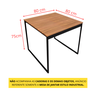 Mesa de Cozinha 4 Lugares Industrial Quadrada 80x80 Pe Metal Resistente a Água - 5