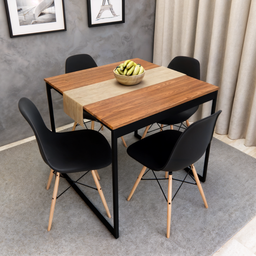 Mesa de Cozinha 4 Lugares Industrial Quadrada 80x80 Pe Metal Resistente a Água - 2