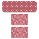 Ver imagem 1 de Kit de 3 Tapetes para Cozinha Poa Rosa Capa de Almofada