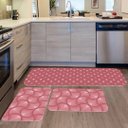 Ver imagem 2 de Kit de 3 Tapetes para Cozinha Poa Rosa Capa de Almofada