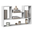 Ver imagem 1 de Pratileira Decorativa de Parede 70cm Mdf White Rustico Cor Branco Armação Branco Branco Branco