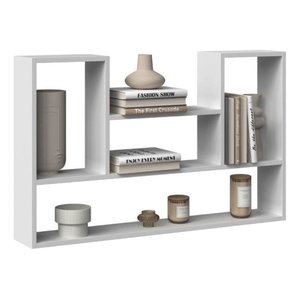 Pratileira Decorativa de Parede 70cm Mdf White Rustico Cor Branco Armação Branco Branco Branco